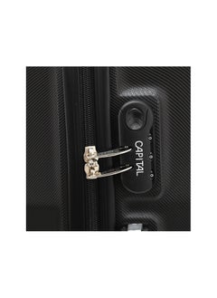 CAPITAL طقم حقائب أمتعة بعجلات من الجانب الصلب، 3 قطع، أسود (S-20&quot;،M-24&quot;،L-28&quot;)  - Image 4