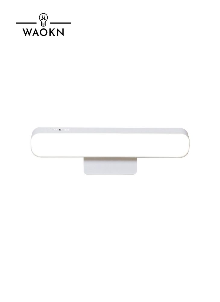 WAOKN - New White Adjustable Light Angle Magnetic Led Night Light Available USB Rechargeable Soft and No Blue Light With 1200Mah Large Capacity Table Lamp With Remote Control - Image 1
