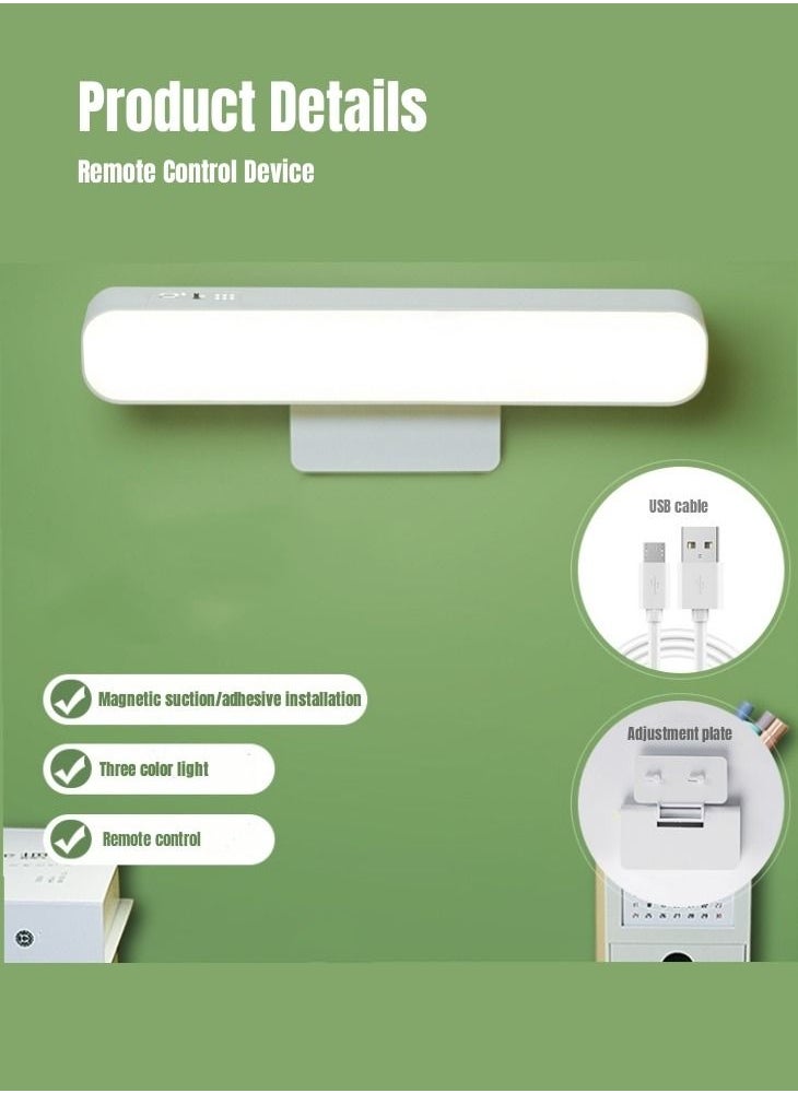 WAOKN - New White Adjustable Light Angle Magnetic Led Night Light Available USB Rechargeable Soft and No Blue Light With 1200Mah Large Capacity Table Lamp With Remote Control - Image 1