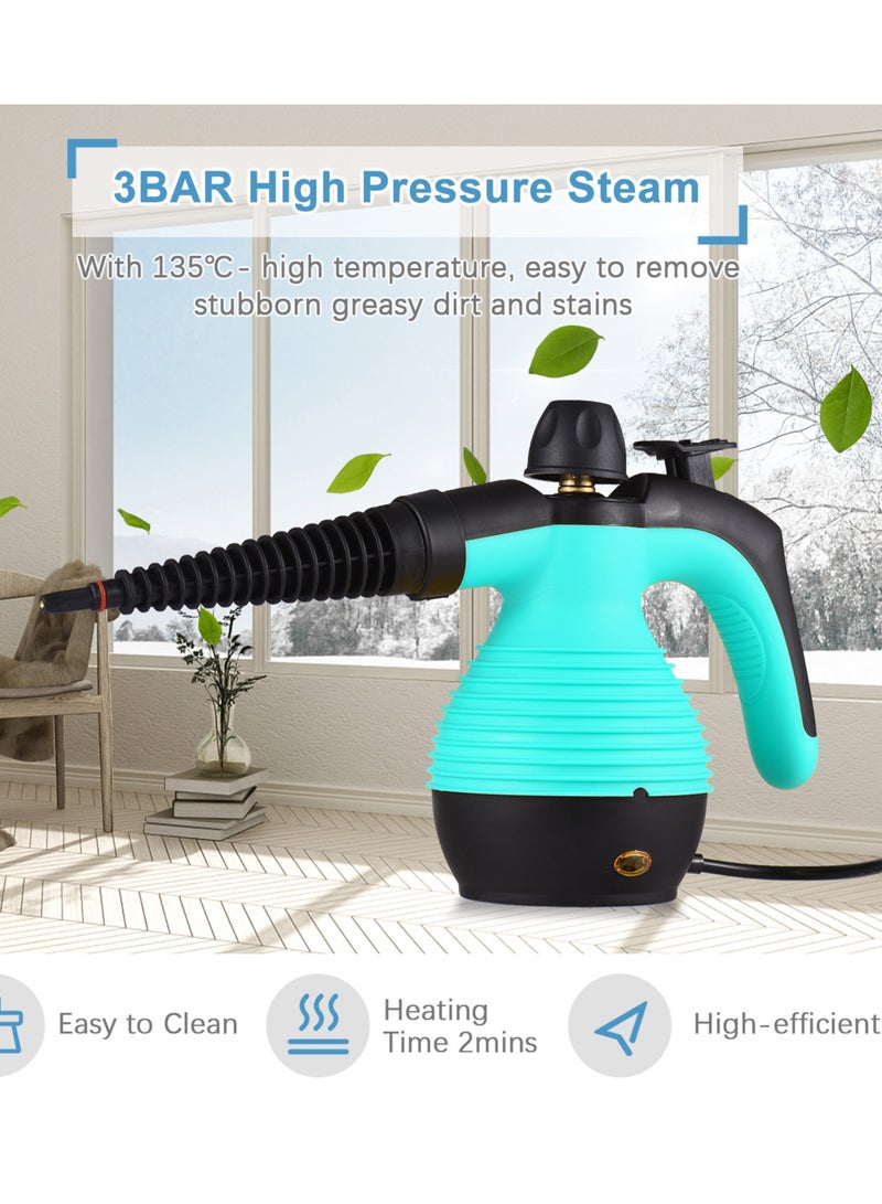 Joshberg Handheld Steam Cleaner, Steamer for Cleaning with 9 Accessories, Multipurpose Portable Upholstery Steamer with Safety Lock for Carpet Curtain Car Seat to Remove Grime, Grease, Save Time and Effort - Image 5