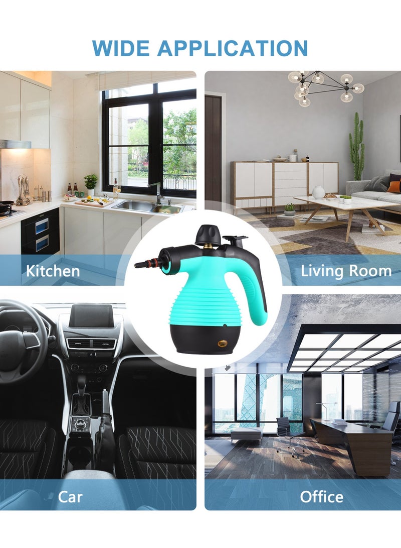 Joshberg Handheld Steam Cleaner, Steamer for Cleaning with 9 Accessories, Multipurpose Portable Upholstery Steamer with Safety Lock for Carpet Curtain Car Seat to Remove Grime, Grease, Save Time and Effort - Image 2