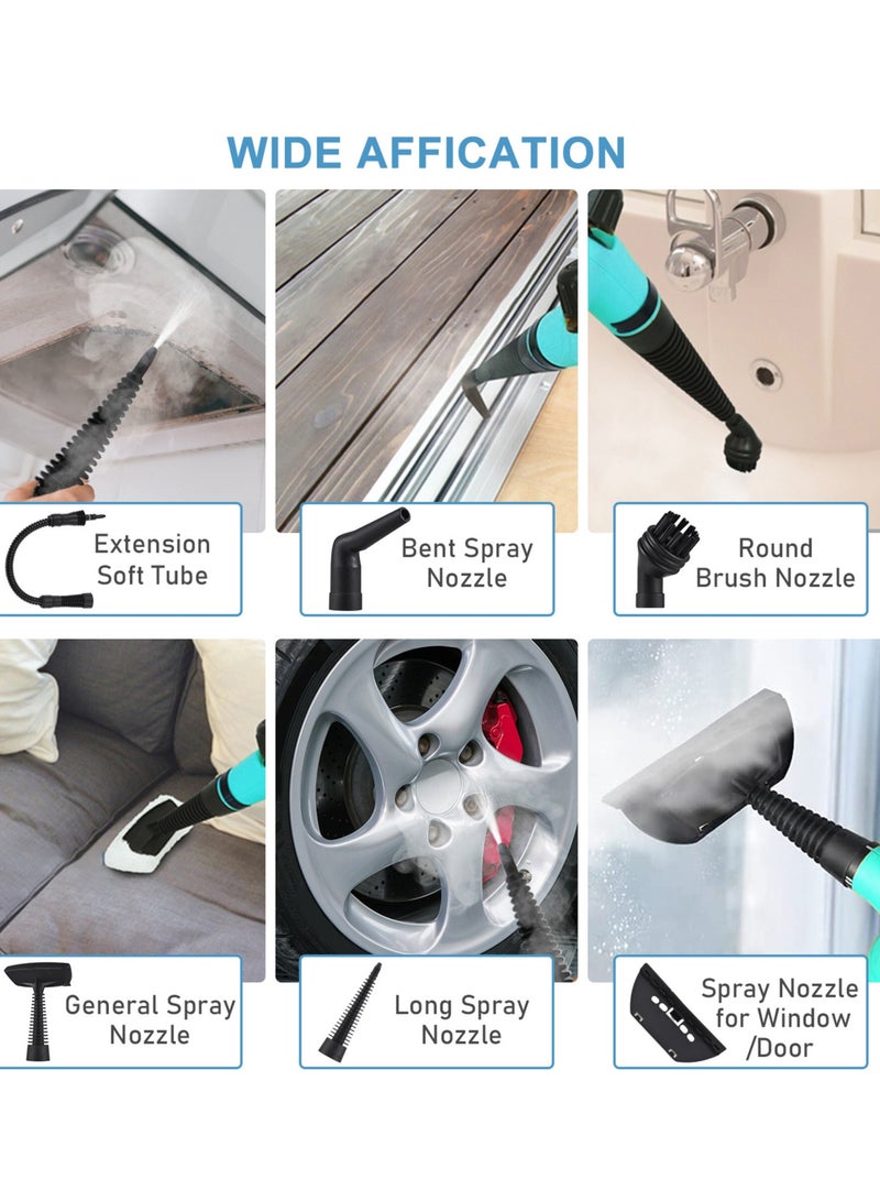 Joshberg Handheld Steam Cleaner, Steamer for Cleaning with 9 Accessories, Multipurpose Portable Upholstery Steamer with Safety Lock for Carpet Curtain Car Seat to Remove Grime, Grease, Save Time and Effort - Image 3