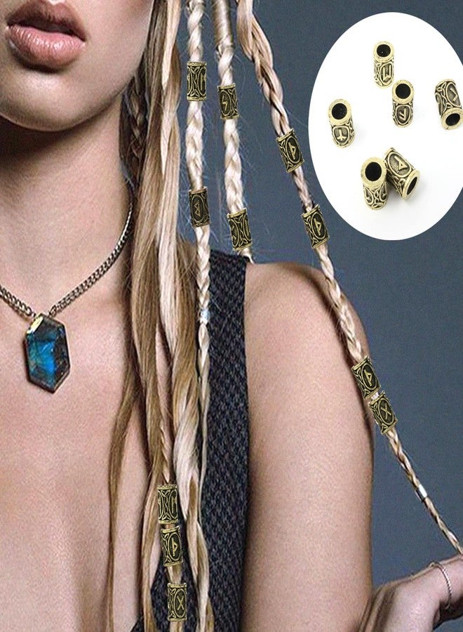 Honbay 24PCS Alloy Hair Tube Beads Viking Rune Beard Beads Tibetan Style Dreadlock Beads for Bracelets Necklace Pendant or Hair Decoration (24 Style) - Image 5