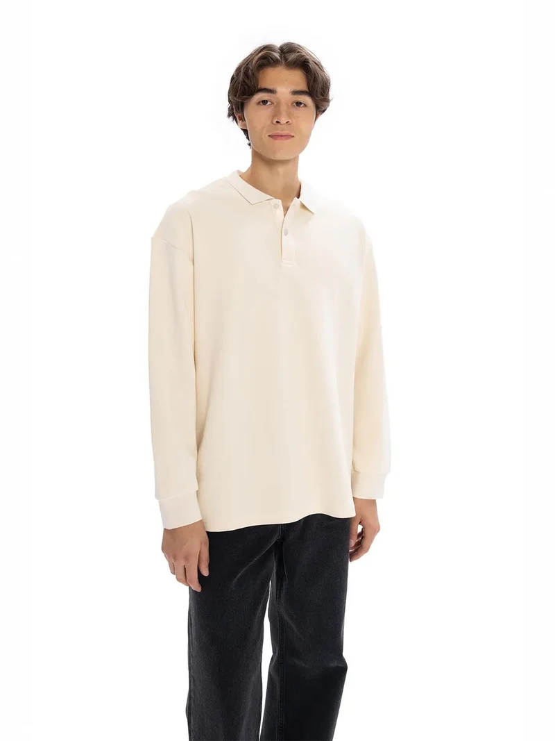 جيستو GIESTO Comfort Fit Polo Shirt with Button Detail