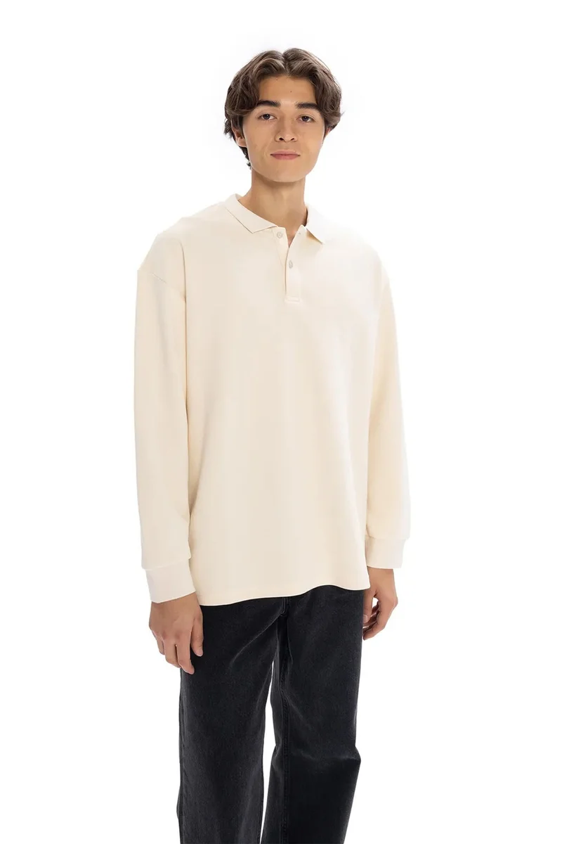 Giesto GIESTO Comfort Fit Polo Shirt with Button Detail