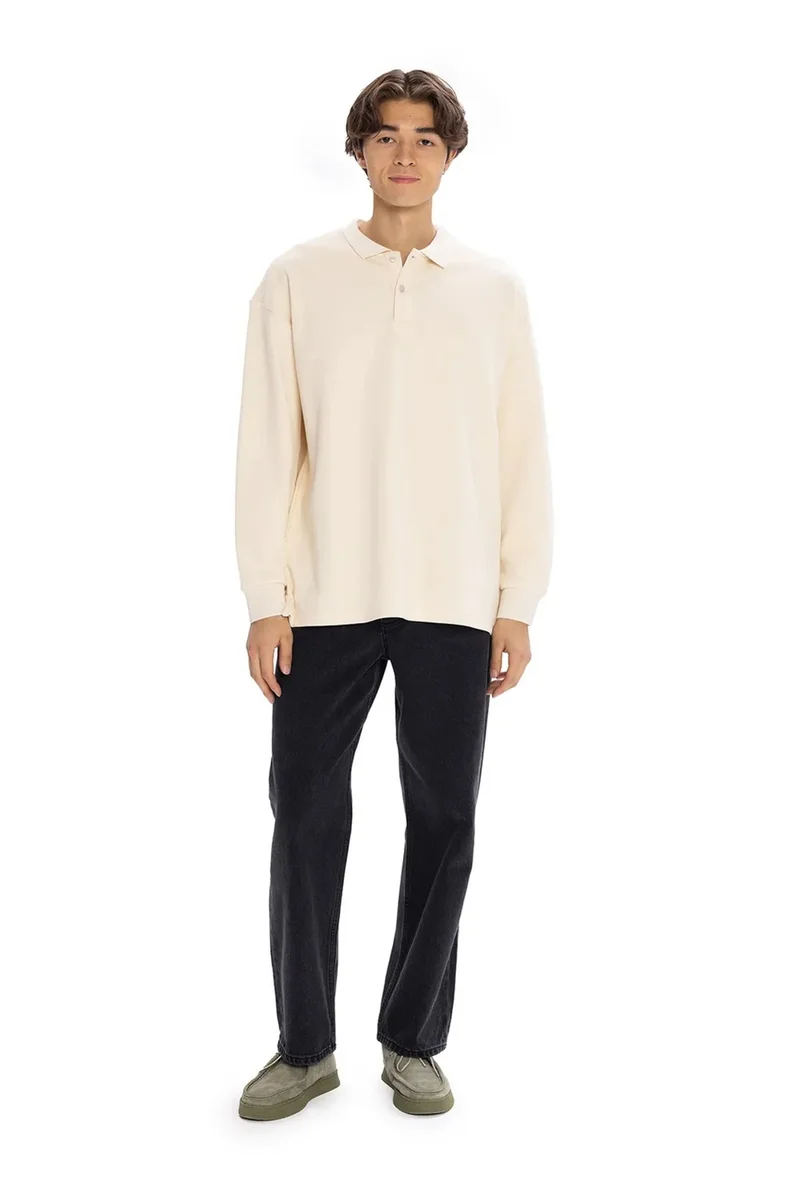 Giesto GIESTO Comfort Fit Polo Shirt with Button Detail