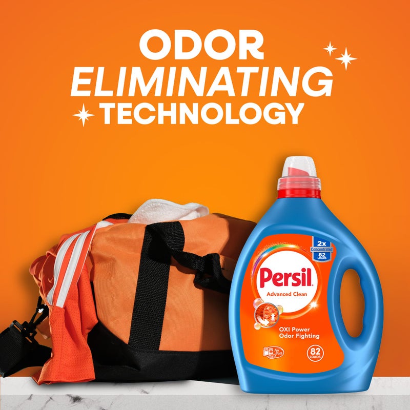Persil Advanced Clean Oxi+Odor Power, Liquid Laundry Detergent, High Efficiency (HE), Deep Stain Removal, Ultra Concentrated, 82.5 fl oz, 82 Loads - Image 3