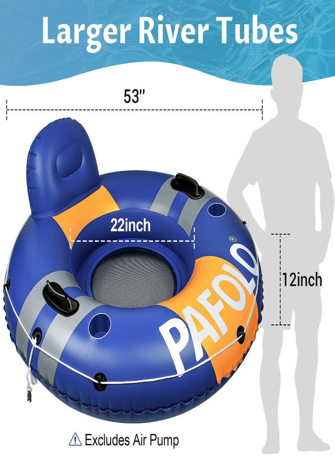 Pafolo River Tubes for Floating Heavy Duty, Pool Float Adult, 53" Inflatable Float Tube for Beach Lake Rafting, River Floats with Mesh Bottom - Image 2