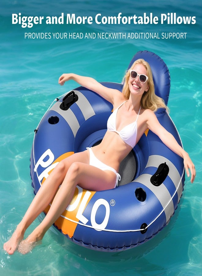 Pafolo River Tubes for Floating Heavy Duty, Pool Float Adult, 53" Inflatable Float Tube for Beach Lake Rafting, River Floats with Mesh Bottom - Image 5