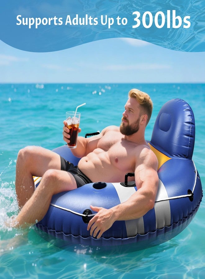 Pafolo River Tubes for Floating Heavy Duty, Pool Float Adult, 53" Inflatable Float Tube for Beach Lake Rafting, River Floats with Mesh Bottom - Image 4