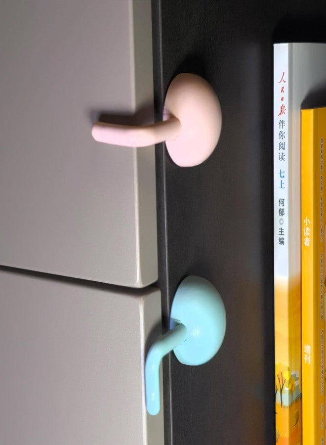 DORMICO Multifunctional Door Drawer, Home Refrigerator, Cabinet Locks for Baby Boy, Girl Safety Easy Installation Space-Saving Design (Pink, Pack of 2) - Image 2