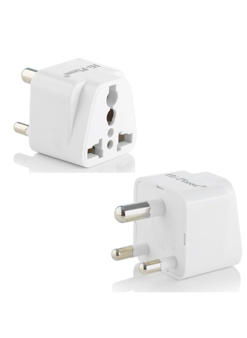 HI PLASST PINS N PLUGS HiPlasst Pack of 1 US to India Converter Plug Type D Adapter with 3Pin Design UK to India Travel Adapter for Laptop Camera Charger Compatible with Indian Sockets  - Image 1