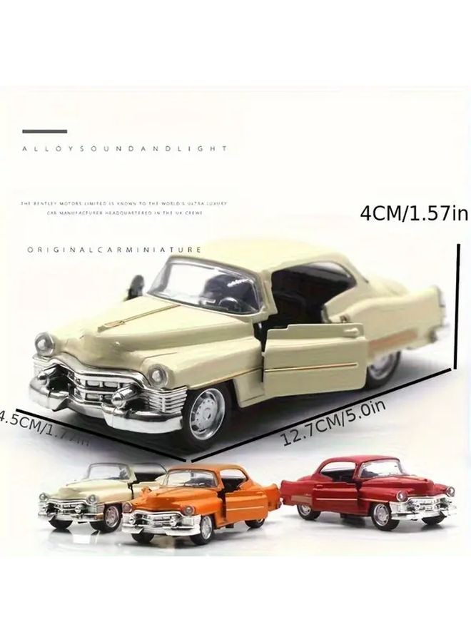 1 36 Scale Alloy Metal Classic Car Model Toy Red Color Opening Doors Vintage Retro Christmas Gift - Image 3