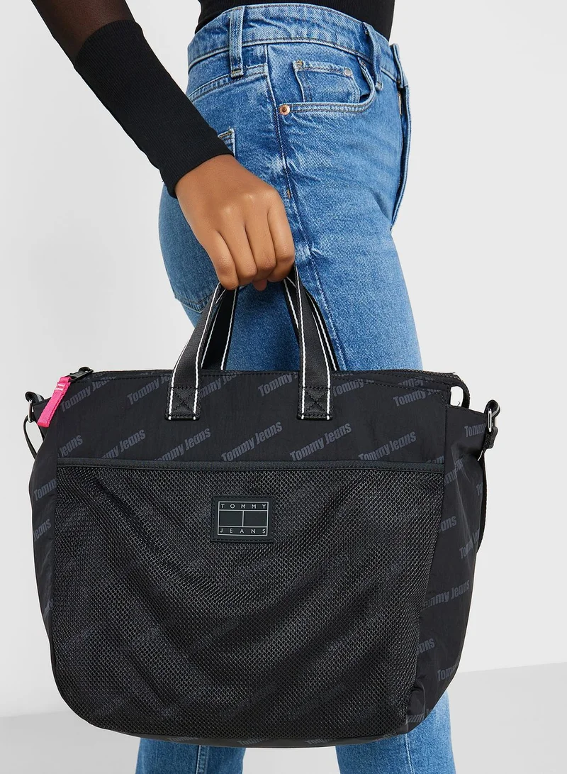 TOMMY HILFIGER Skater Top Handle Tote Bag