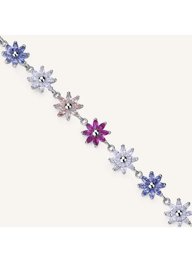 Rosato Gaia Sterling Soft Floral Bracelet