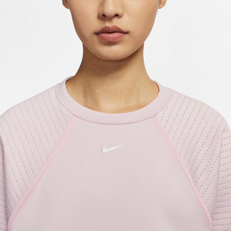 Nike (WMNS) Nike Pro Luxe Round-neck Sweatshirt 'Pink Purple Red' - Image 1
