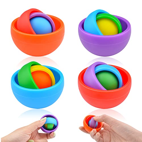 Yrissmiss Fidget Toys Adults 4PC Fidget Spinner Kids Set Sensory Toys for Teens Ideal Gifts Quiet Cool Gadget for Men Boys Girls ADHD Autism Stress Relief Finger Tools - Image 1