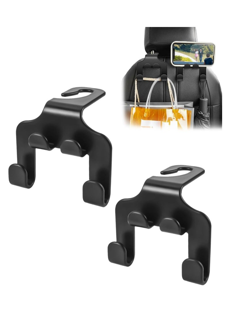 Oasisgalore 2 in 1 Thickened Car Purse Hooks for Hanging, Holds Up to 60lbs, 2 Pack  - Image 1