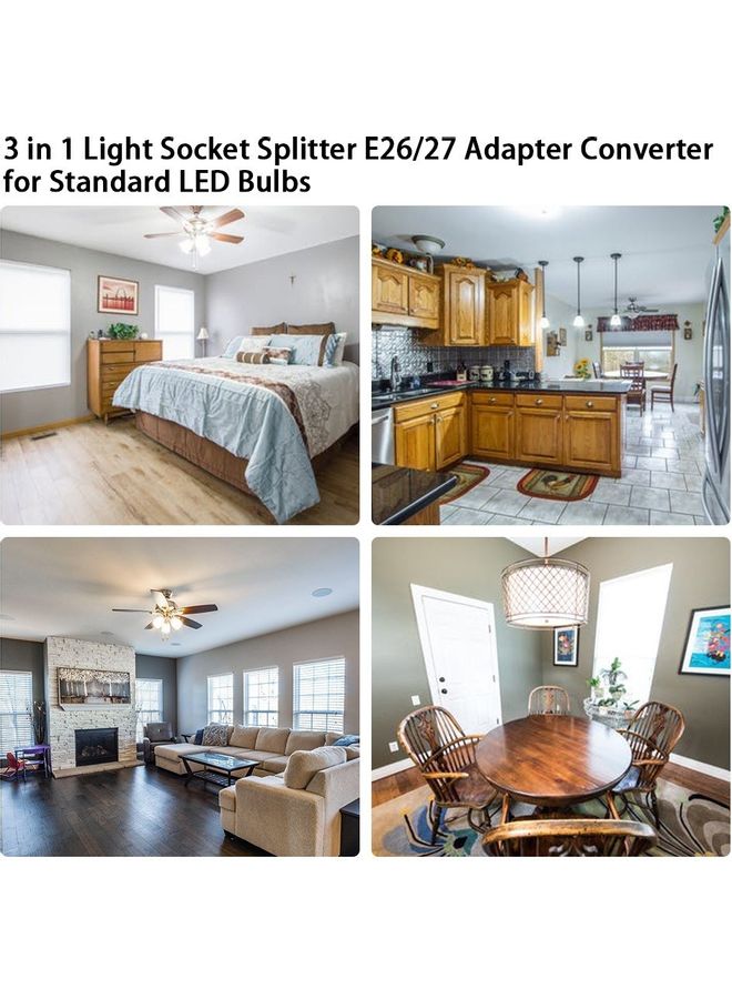 3 In 1 Light Socket White - Image 2