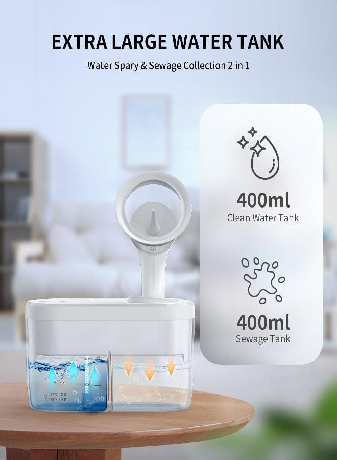 جهاز تنظيف الأذن KAUGIC يعمل بالطاقة المائية، مجموعة إزالة شمع الأذن الكهربائية، مؤهلة لـ FSA HSA، مجموعة ري الأذن مع نظام صرف و 4 أوضاع تنظيف، مجموعة غسل الأذن آمنة وفعالة للبالغين مع 3 نصائح للأذن - Image 2