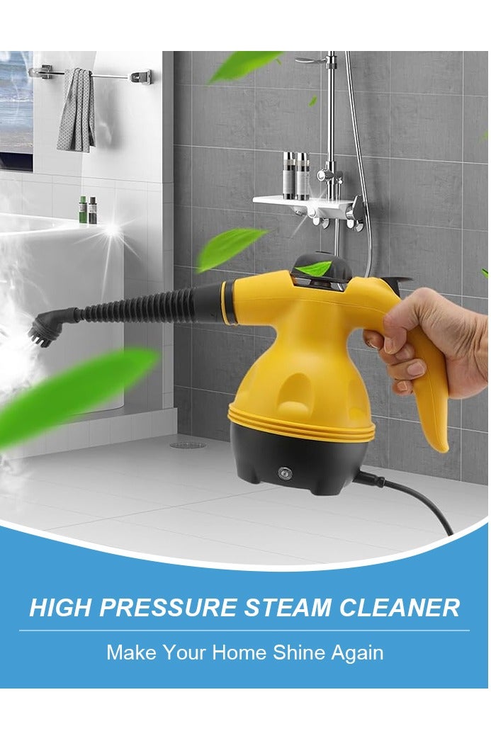 Snooe Handheld Steam Cleaner for home, Steamer for Cleaning, Multipurpose Portable Steam Cleaners Use with Safety Lock and 6 Accessory Kit to Remove Grime, Grease, More, Save Time and Effort - Image 2