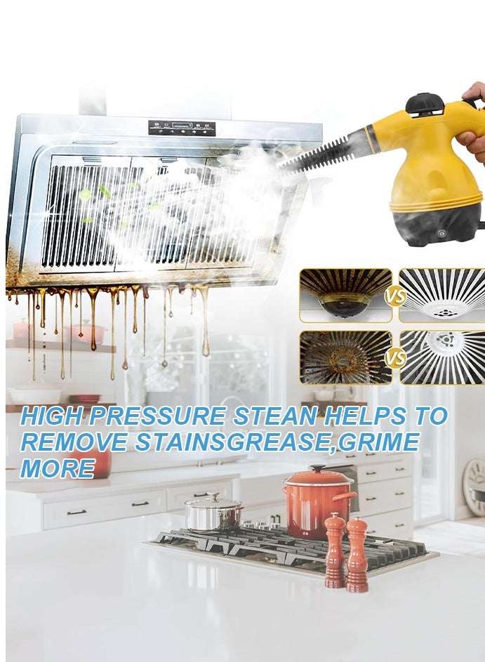 Snooe Handheld Steam Cleaner for home, Steamer for Cleaning, Multipurpose Portable Steam Cleaners Use with Safety Lock and 6 Accessory Kit to Remove Grime, Grease, More, Save Time and Effort - Image 4