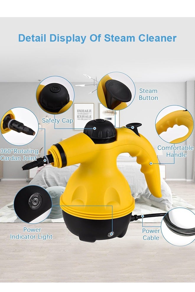 Snooe Handheld Steam Cleaner for home, Steamer for Cleaning, Multipurpose Portable Steam Cleaners Use with Safety Lock and 6 Accessory Kit to Remove Grime, Grease, More, Save Time and Effort - Image 5