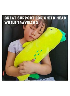 KASTWAVE Kids Travel Pillow for Car, Children's Dinosaur Travel Seat Belt Pillow, Seat Belt Cushion, Car Seat Vehicle Seat Strap Head Neck Support Shoulder Pad, Animal Car Traveling Pillows for Children Baby  - Image 2