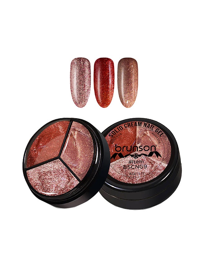 brunson Solid Cream Gel Nail Polish - 3 in 1 Pudding, High Pigmented Mud Nail Art Paint, Suit For Professional Nail Salon, Nail Starter 15 ml, BSCNG9