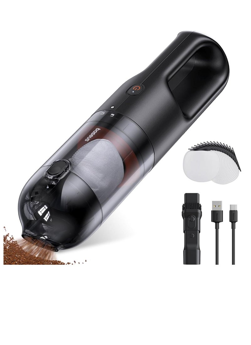 Baseus Handheld Vacuum Cordless Rechargeable, Car Vacuum Portable with Disposable Dust Bags, Small Dust Buster Wireless High Power Vacuum for Car Interior, Pet Hair, Stair, Sofa  - Image 1