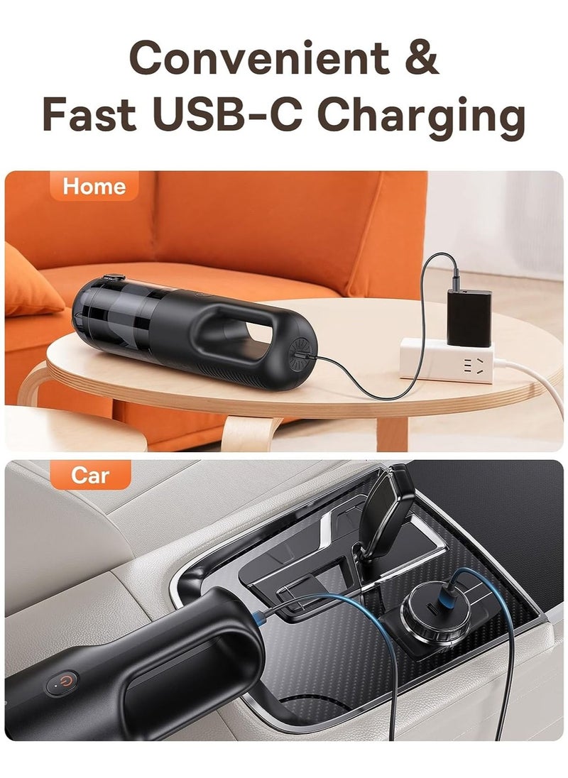Baseus Handheld Vacuum Cordless Rechargeable, Car Vacuum Portable with Disposable Dust Bags, Small Dust Buster Wireless High Power Vacuum for Car Interior, Pet Hair, Stair, Sofa  - Image 4