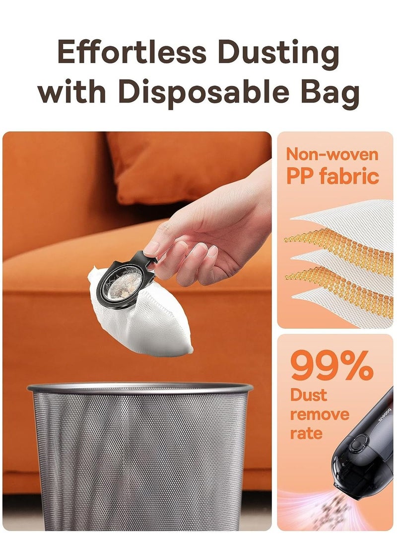 Baseus Handheld Vacuum Cordless Rechargeable, Car Vacuum Portable with Disposable Dust Bags, Small Dust Buster Wireless High Power Vacuum for Car Interior, Pet Hair, Stair, Sofa  - Image 3