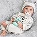 Aori Lifelike Reborn Baby Dolls  22 Inch Realistic Newborn Baby Boy Doll in Soft Weighted Body  Zebra Outfits  Real Life Reborn Toddler Boy Gift Set for Kids 3 - Image 4