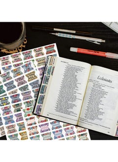 Cualfec Bible Index Tabs New & Old Testament Tabs Matte Laminated Floral Design - 122 Pcs (Floral)  - Image 2