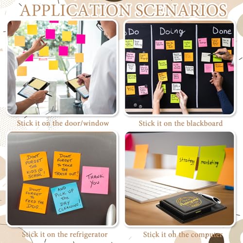 Sinload 12 Sets Employees Appreciation Sticky Note Holder Thank You Gifts for Coworkers Teacher Nurse Appreciation Gifts Included Sticky Notes Pen Holder with PU Leather Box - Image 5