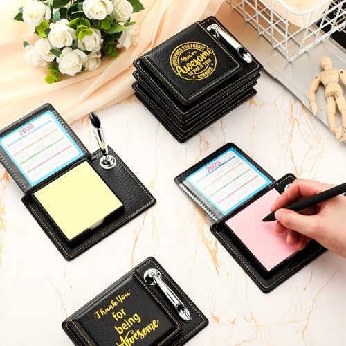 Sinload 12 Sets Employees Appreciation Sticky Note Holder Thank You Gifts for Coworkers Teacher Nurse Appreciation Gifts Included Sticky Notes Pen Holder with PU Leather Box - Image 4