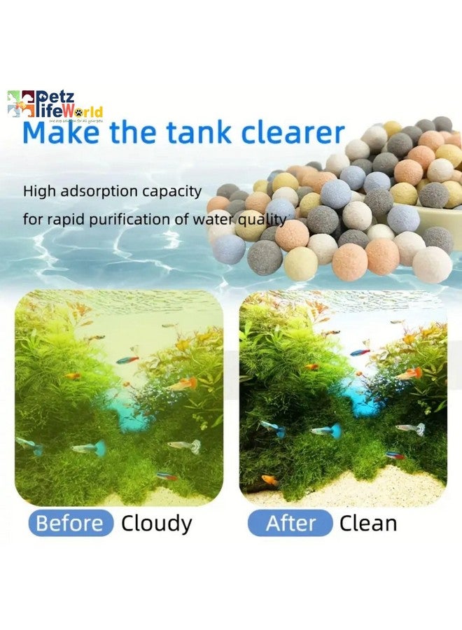VAYINATO 250G Aquarium Filter Media Ceramic Nano Color Bio Ball With Free Mesh Bag, Promote Healthy Bacteria Growth And Optimize Water Quality | Suitable For Various Filter By Petzlifeworld - Image 2