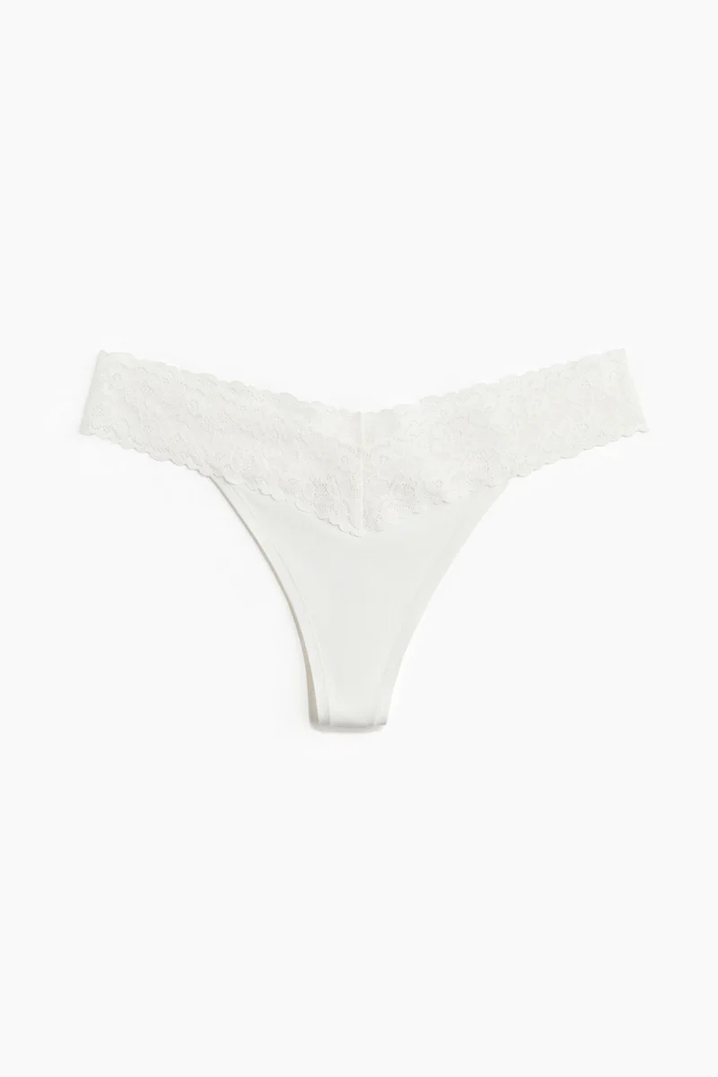 اتش اند ام 3-pack microfibre and lace thong briefs