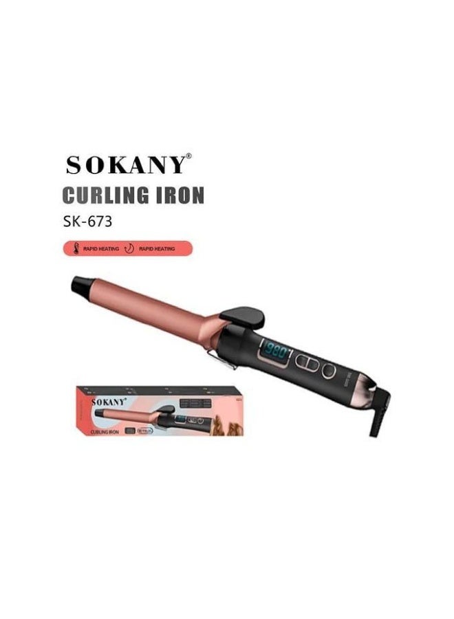 سوكاني مكواة تجعيد الشعر سوكاني SK-673 نانو سيراميك 25 مم – حرارة 980°F – 70W – ضمان سنة - Image 3