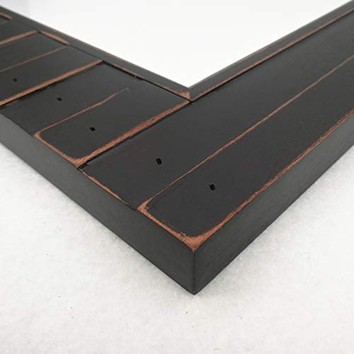 Eosglac 5x7 Collage Picture Frame Distressed Black, 2-Opening Timbermount Rustic Photo Frame with Wood Siding Look, Tabletop or Wall Display - Image 4