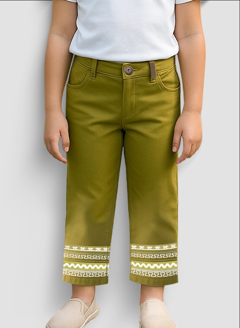 Y&CO Printed Twill Pants - Image 3