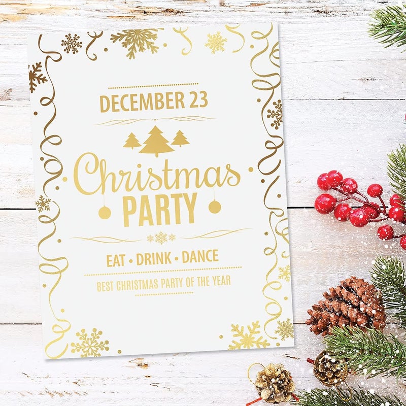 Current Foil Streamers & Snow Letter Papers - Set of 25, Stationery Papers, 8.5" x 11", Computer Paper, 70# Text Paper, Holiday, Christmas, Invitations, Newsletters… - Image 3