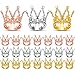 Yulejo 24 Pcs Crown Cake Topper Mini Baby Crown Tiny Queen Small Alloy Crystal Princess Headpiece Cake Decoration for Women Lady Girl Bridal Wedding Royal Themed Baby Shower Birthday PartyMulti Colors - Image 2
