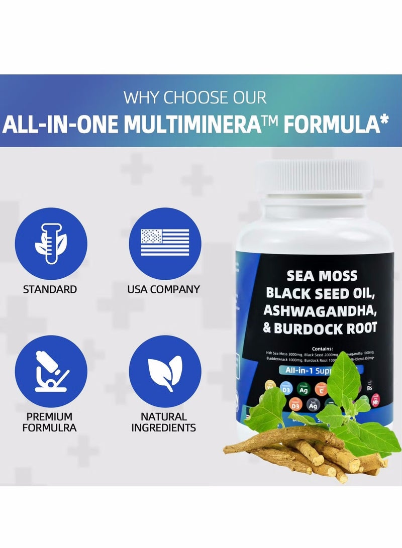 بيودي مكمل معادن متطور – مركب معادن مع طحالب البحر وزيت الحبة السوداء وكودزو مع الحديد لدعم الطاقة وصحة الجهاز الهضمي والبشرة، 60 كبسولة - Image 3