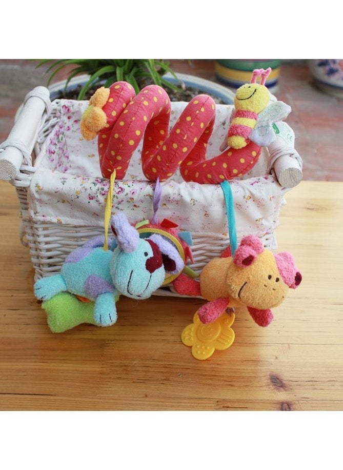 ORiTi Baby Pram Crib Ornament Hangings Red Cute Shape Design Spiral Plush Toys Stroller and Travel Activity Toy  - Image 1