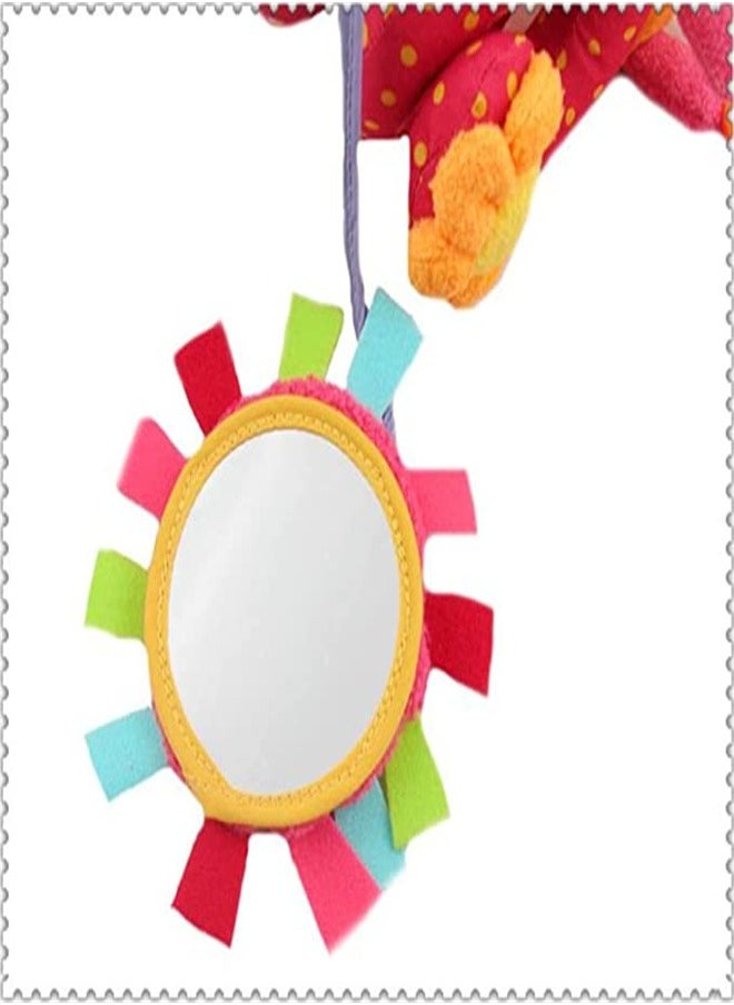 ORiTi Baby Pram Crib Ornament Hangings Red Cute Shape Design Spiral Plush Toys Stroller and Travel Activity Toy  - Image 4
