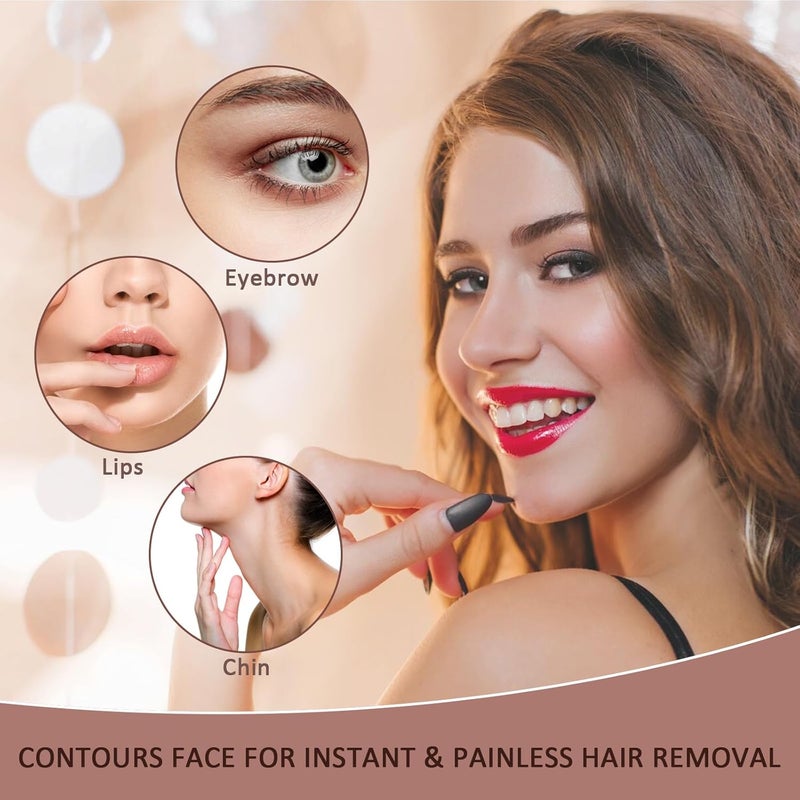innobeaut Facial Hair Removal for Women, Electric Painless Facial Hair Remover for Face, Lip, Chin with USB Rechargeable,Gold(Device Only) - Image 5