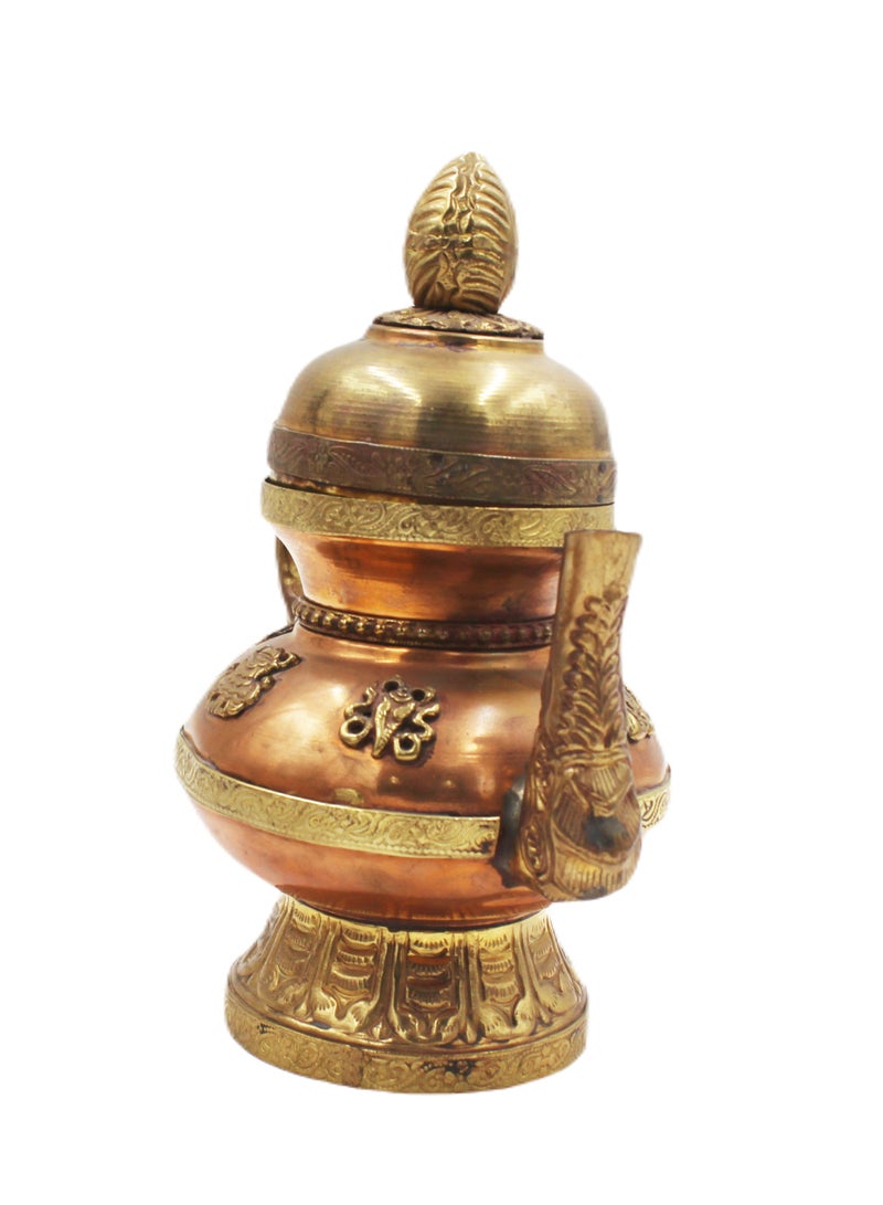 Antique Museum Handmade Arabic Traditional Copper Kettle 23 cm  - Image 2