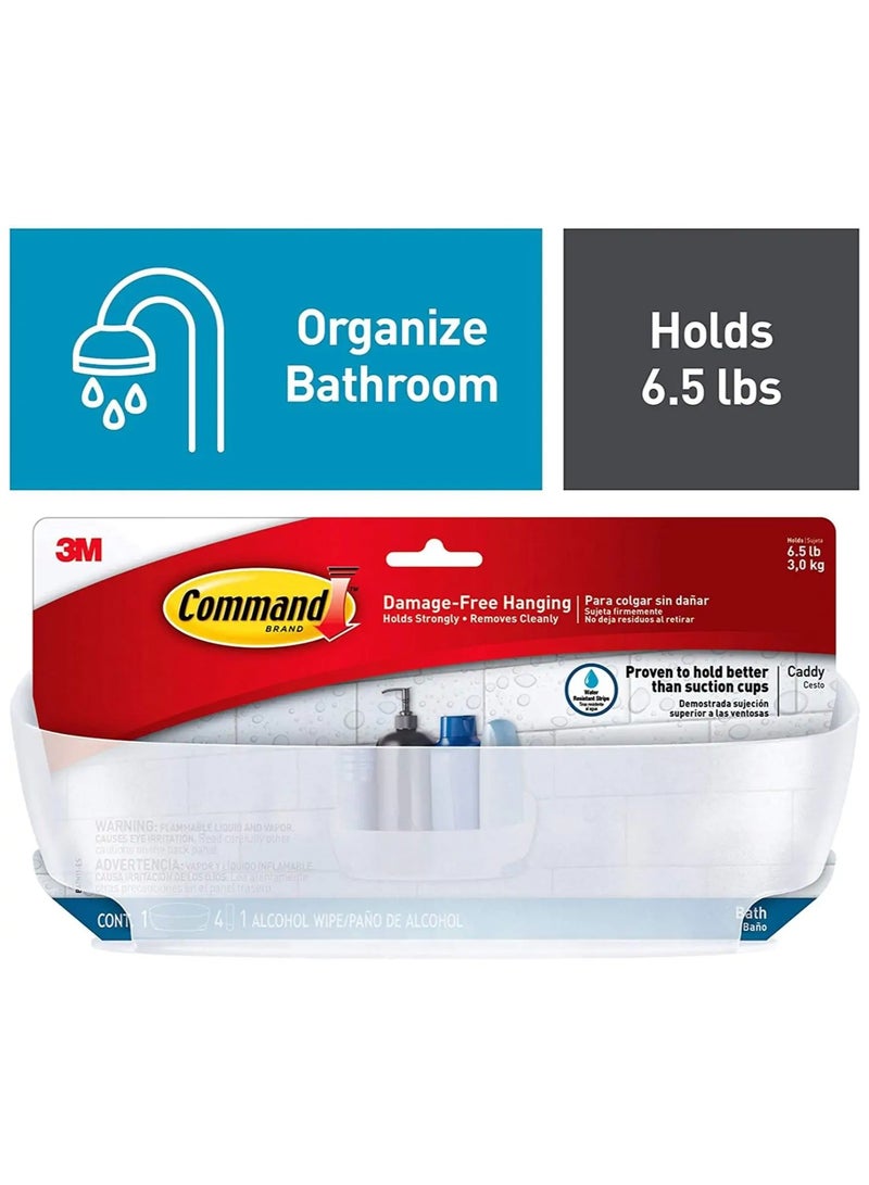 3M Shower Caddy With Water Resistant Strips Bath