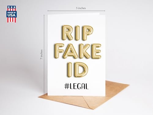 Gelid Funny 21st Birthday Card for Him or Her - Happy Birthday Card for 21 Year Old Daughter Son Niece Nephew Sister or Friend - Humorous Twenty One Gift Ideas - RIP Fake ID Card for Best Friend or Coworker - Image 4